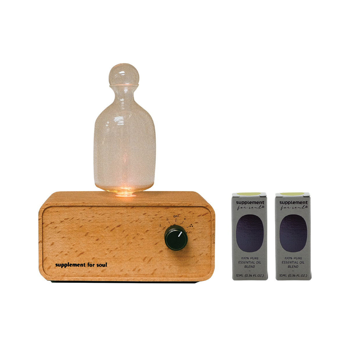 充電式虹吸霧化香薰機 ＋ 任選2支精油套裝